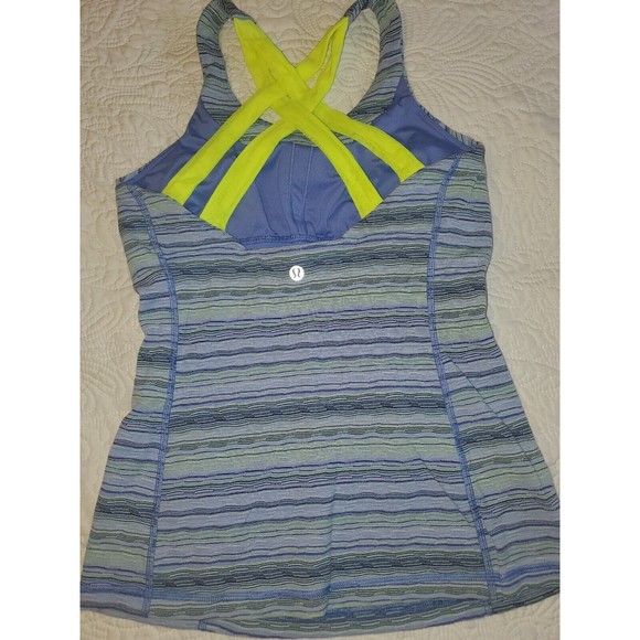 Lululemon Enhearten Tank Top Space Dye Twist Lullaby Ray Womens Size 4 - Picture 2 of 4